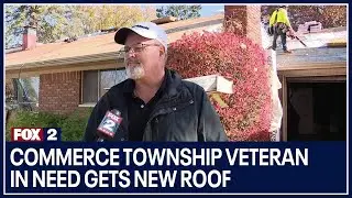 Commerce Township veteran in need gets new roof