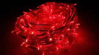 Светодиодный клип-лайт LED-LP-200-30M-12V-R-F(R) красный, красный Flash, прозрачный провод, 30М