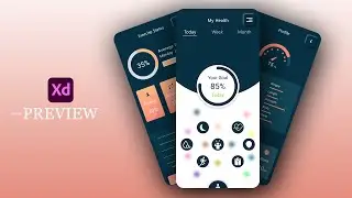 Health App Preview Design Using Adobe XD