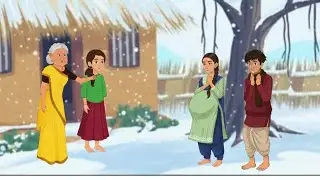 बर्फ गरीबी और किस्मत | Thand Me Gareeb Ki Kismat Badli Hindi Story | Thand ki maar catoon