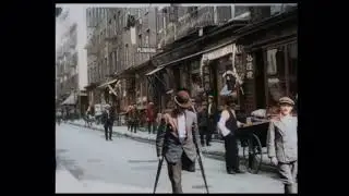 🇺🇸 1911 - A Civil War Veteran with only one leg Walks Through NYC - Restored in Color 🎨
