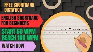 #75wpm dictation | English Shorthand Dictation for Beginners | 60 to 100 WPM | Court Preparation