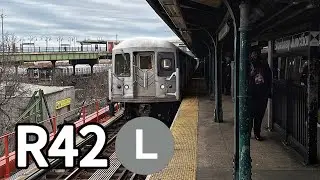 Retired NYC Subway R42 signed up as (L) @Broadway Junction