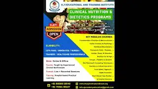 🎓 Admissions Open &ndash; Clinical Nutrition & Dietetics Programs!