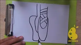 How to Draw ballerina shoes