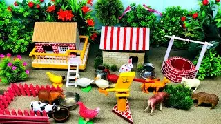 Cow | Hen | Horse | Sheep | Goat | Tractor Trolley Mini Farm House | Water Hand Pump Science Project