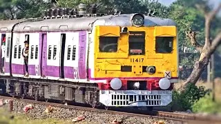 Newly Painted Shiny Barddhaman-Howrah Chord line EMU Local Train arriving smoothly | Eastern Railway