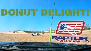 Donut Delight: F-150 Raptors Take on Silver Lake Sand Dunes!