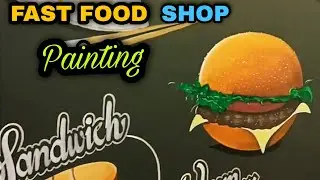 Fast Food Shop 3d Wall Painting|| ArtistBabudevdash #42