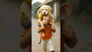 When a monkey found a lonely puppy and made him his best friend #MKGK2