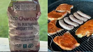 Review of Eco Charcoal brand charcoal.  100% natural hardwood charcoal briquettes.