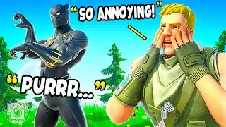 BLACK PANTHER VOICE TROLLING in FORTNITE?! (Fortnite Challenge)