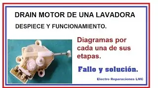 Drain Motor de lavadora, desarmarlo, hacer su diagramas, ver su  funcionamiento.
