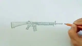 Drawing M4 Assault Rifle | Vẽ s&uacute;ng trường M4