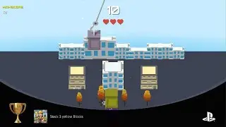 Cazzarion: Builder ~ Stack 3 yellow Blocks Trophy
