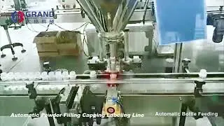 Automatic Bottle Salt Pepper Powder Filling Capping Labeling Production Line Grand Machinery