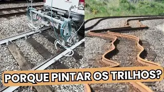 TRILHOS ESTÃO SENDO PINTADOS DE BRANCO