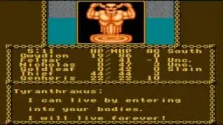 Pool of Radiance (NES) - Tyranthraxus Battle and Ending