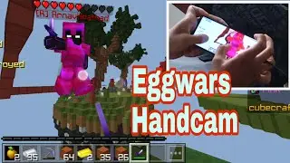 CubeCraft Eggwars with Mobile HANDCAM || MCPE PvP // Minecraft PE gameplay - DevaRoi MC
