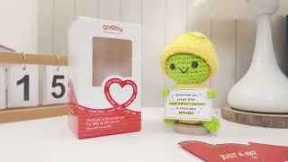 Gossby Mini Funny Positive Positive Crochet Animal with Message - Inspirational Gift for Women