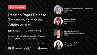 Transforming Medical Affairs with AI - Position Paper Release Webinar (24/02)