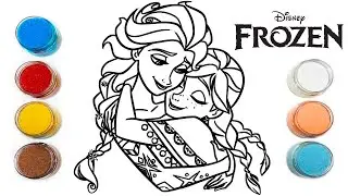 How to color Elsa and Anna from Frozen with Magic Sand - DIY #frozen