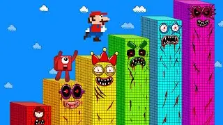 Mario R.I.P All Team Skeleton: Mario escape R.I.P All Numberblocks Maze | Game Animation