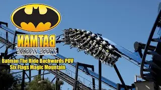 Batman The Ride Backwards On-Ride POV
