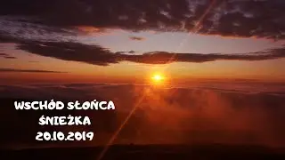 Śnieżka Wsch&oacute;d Słońca Październik 2019 / Sněžka V&yacute;chod Slunce Ř&iacute;jen 1603 m n.p.m