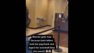 Woman gets mad and jumped the bank counter #viral #fights #bank #worldstar #viralshorts #viralvideo