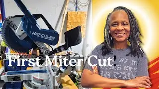 My FIRST Cut on a Miter Saw! (Beginner DIY & Honest Reaction)