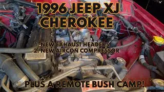 Jeep XJ Cherokee big job: Replace aircon compressor, remove intake manifold, install exhaust headers