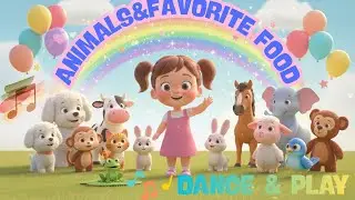 Learn Animals and Their Favorite Food | Fun English Song for Kids | Pink Bunny Kids