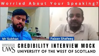 Credibility Interview Mock Test For University Of the West of Scotland UWS | GK ELT #credibility