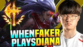 WHEN FAKER PLAYS DIANA MID! - SKT T1 Faker Plays Diana vs Viktor Mid! | Season 2020 KR SoloQ