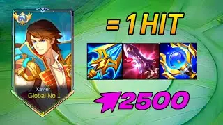 WTF DAMAGE!! | XAVIER NEW BEST 1 HIT BUILD & EMBLEM 2023!! | (100% AUTO WIN ! 🔥)