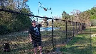 Trying out our new Fly Ball Launcher