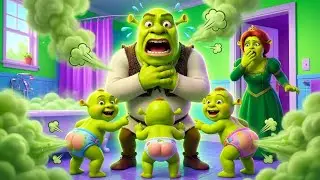 Shrek vs Supermarket Shopping with 3 Babies! 🛒 Mission Impossible | Funny Shrek 5 Animation