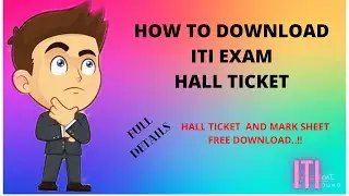 How to download ITI NCVT exam hall ticket and marksheet /tamil