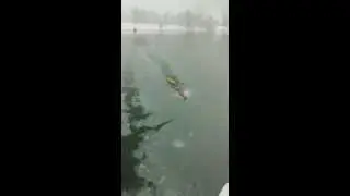 Hamza Bakircioglu als Eisbrecher unterwegs WT 0,5&deg;C Lufttemperatur - 4 &deg;C