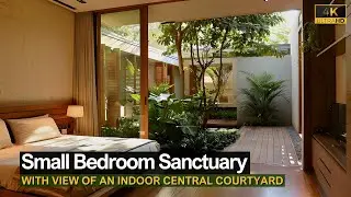 2024  Bedroom Sanctuary Design Inspiration with View of a Small Indoor Central Courtyard