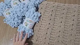 Alize puffy başak modeli bebek battaniyesi