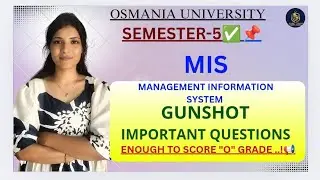 MIS || ВАЖНЫЕ ВОПРОСЫ || СЕМЕСТР-5 || УНИВЕРСИТЕТ ОСМАНИЯ || &lrm;@shivanipallela