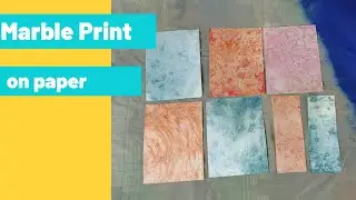 How to make marble print on paper using acrylic colours     #marbleprint #marbledesign