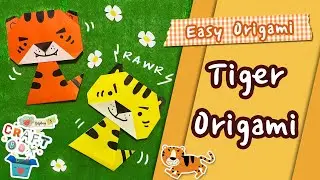 Origami Tiger Craft for Kids 🐯✨ Easy Origami 🎁 BiPhy&rsquo;s Craft Box ✂️