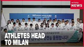 S. Korea's Winter Olympics delegation departs for Milan, eyes 3 gold with top-10 finish