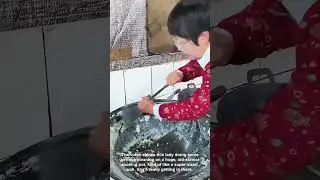 Lady Scrapes Giant Cooking Pot Cleaning Burnt Gunk Perfectly Clean