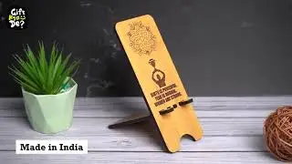 Gift Kya De Wooden Mobile Stand Holder for Table Supports Both Cell Phone / Tablet