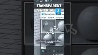 Transparent Material in 3ds MAX #3dsmax #transparency #translucent