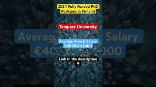 Fully Funded PhD Positions in Finland! #phd #research